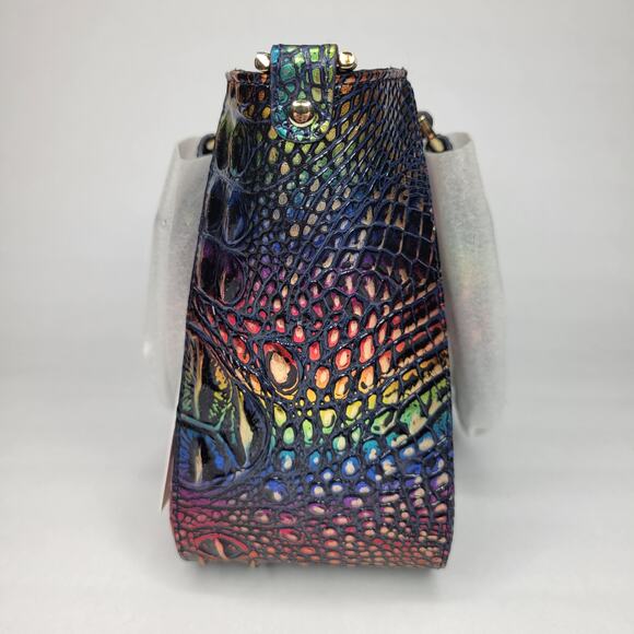 BRAHMIN Small Ashlee Technicolor Rainbow Melbourne Satchel Leather NWT - Picture 6 of 15